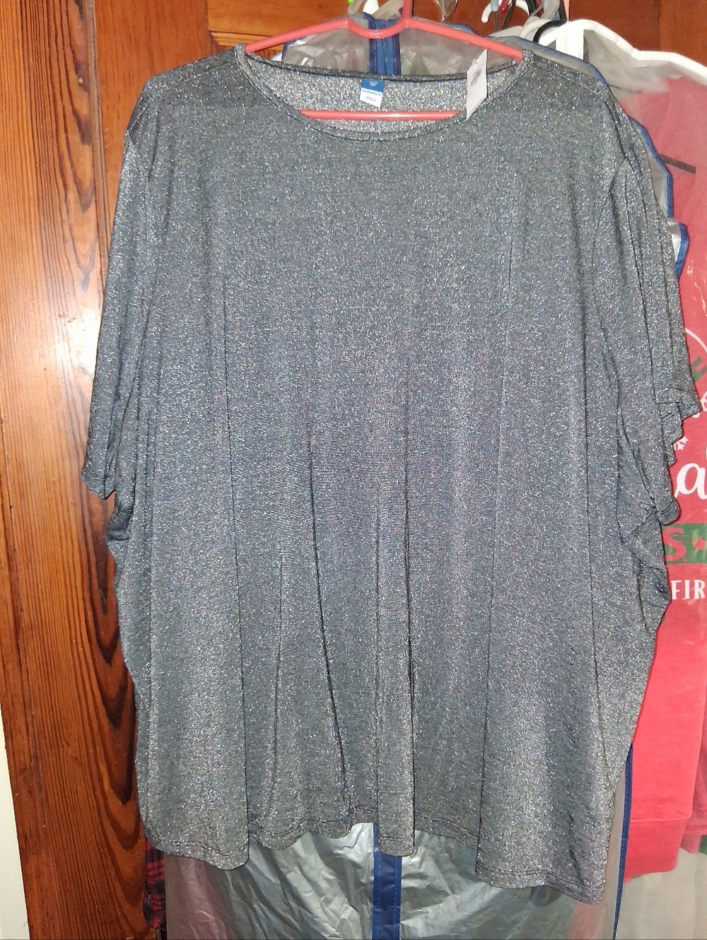 Old Navy NWT Metallic Silver Women's Knit Top